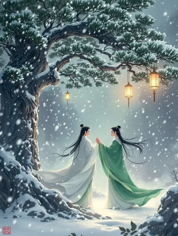 雪落无声遇见你 - 黄豆漫剧甜宠恋爱短剧 黄豆漫剧《雪落无声遇见你》封面海报